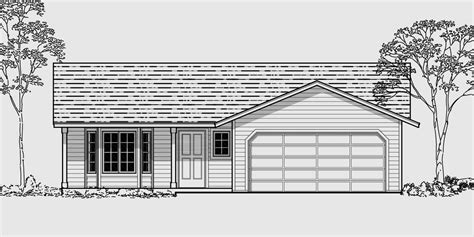 House Front Color Elevation View For 9957 Small House Plans 2 Bedroom