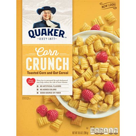 Quaker Corn Bran Crunch Toasted Corn Cereal 105 Ounce Paper Box