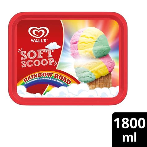 Walls Soft Scoop Rainbow Road Ice Cream Morrisons
