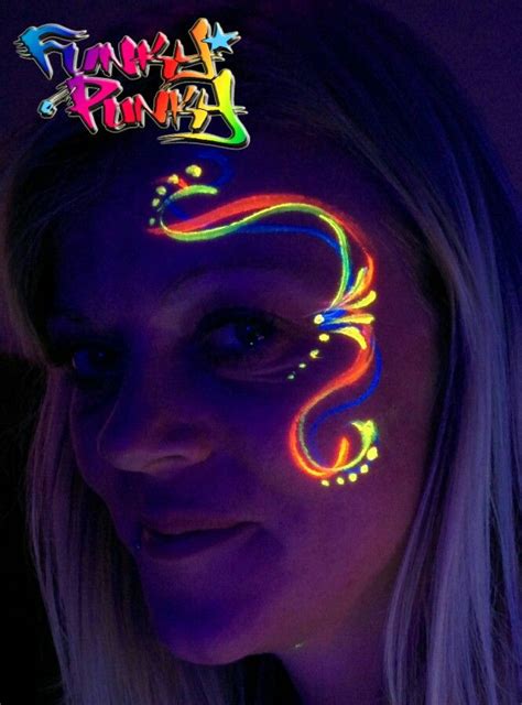 Uv Face Paint By Cher Funky Punky Ricard Neon Face Paint Glow Face