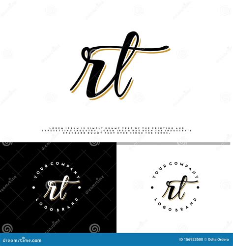 RT Initial Signature Handwriting Template Initial Letter Signature Template For Logo Identity