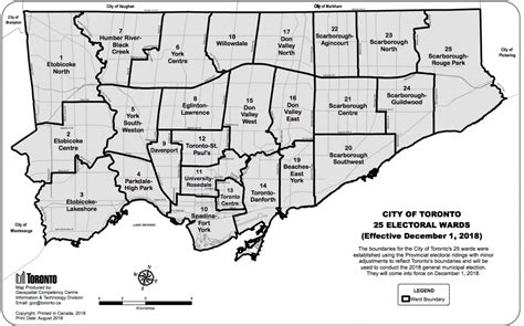 This Is What Torontos 25 Electoral Ward Looks Like Maps Daily Hive