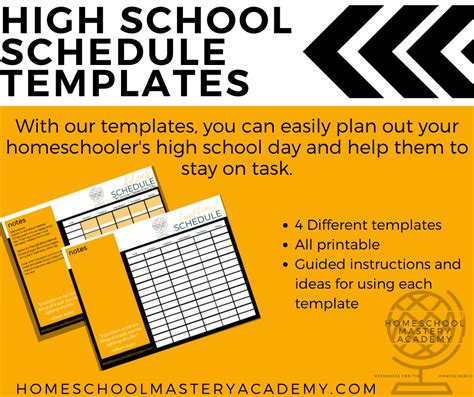 Homeschool Made Easy With These High School Schedule Templates