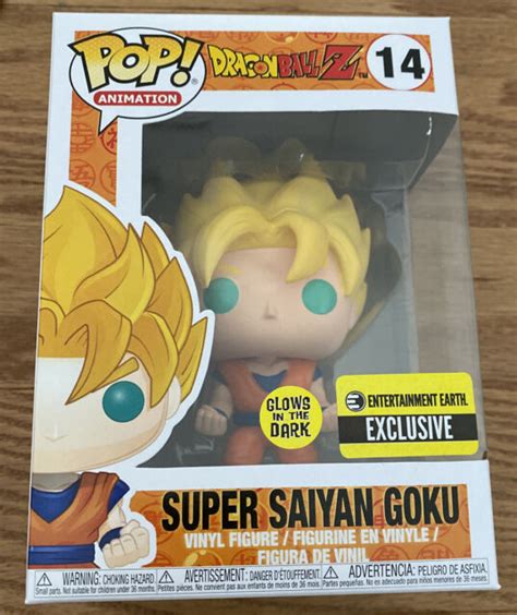 Funko Pop Dragon Ball Z Super Saiyan Goku 14 Gitd Ee Exclusive Ebay
