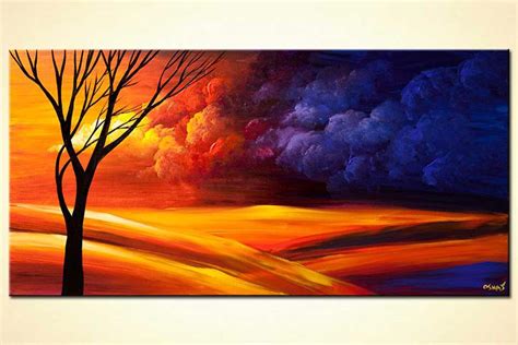 Landscape Tree Painting Original Abstract Contemporary