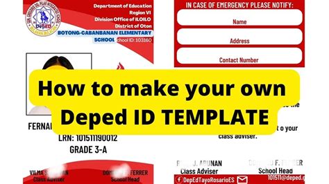 How To Make Your Own Deped Id Template Learning Pal