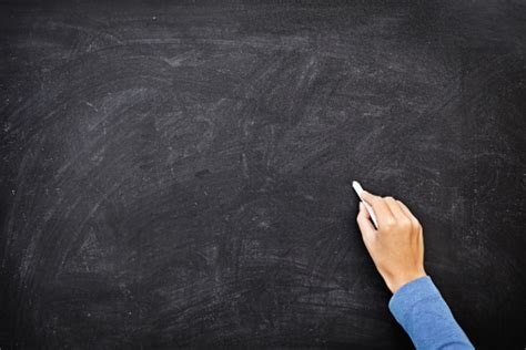 Hand Writing On Chalkboard Blackboard Stock Photo Download Image Now