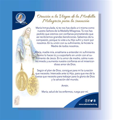 Oraciones De La Virgen Oracion A La Virgen De La Medalla Milagrosa Para