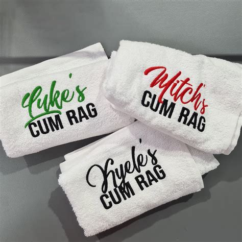embroidered cum rag with personalised name customkings reviews on judge me