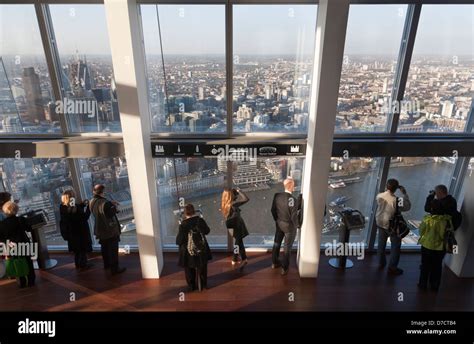 People On Top Floor Of The Shard London Stock Photo Royalty Free