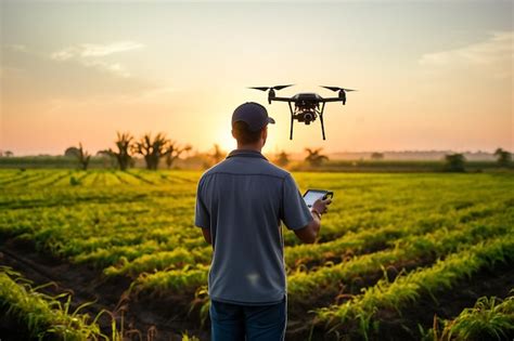 Premium Ai Image Smart Agriculture Using Drones And Iot Future Vision