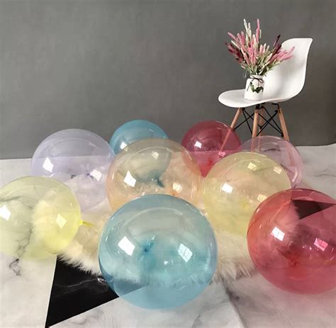 Crystal Clear Balloons Clear And Colored Transparent Balloon Etsy