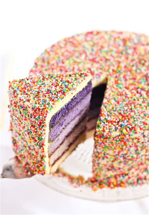 Raspberri Cupcakes Purple Ombre Sprinkles Cake