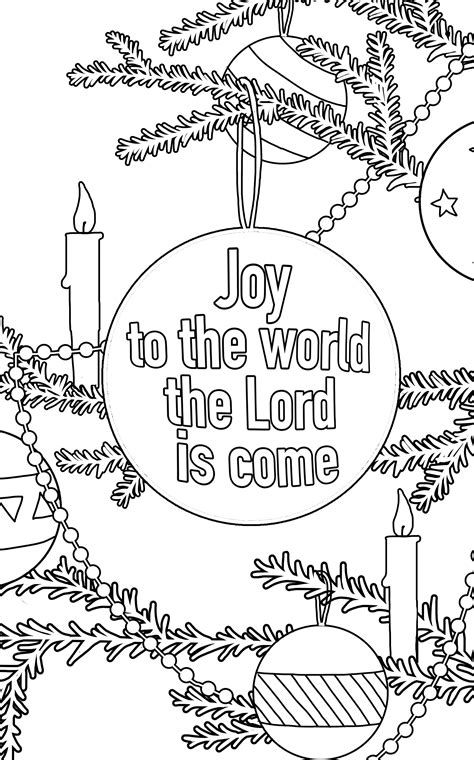 Free Printable Christmas Coloring Pages Joy To The World The Lord Is