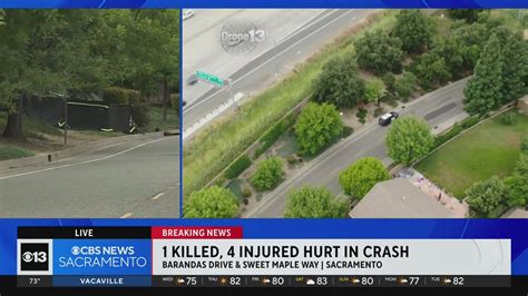 Drone Shot Shows Fatal Crash Scene In Sacramento Youtube