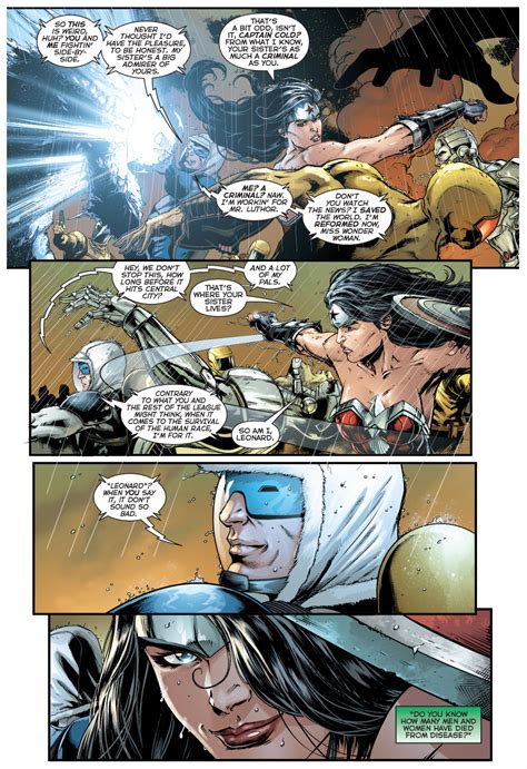 Wonder Woman And Captain Cold Vs Infected Justice League Comicnewbies