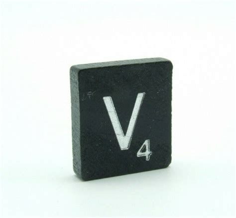 97 Off On Scrabble Tiles Replacement Letter V Black Wooden Craft Game