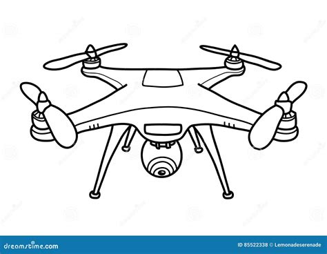 Drone Flying Sketches Sketch Coloring Page