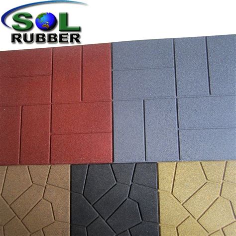 China Residential Outdoor Patio Recycled Rubber Flooring