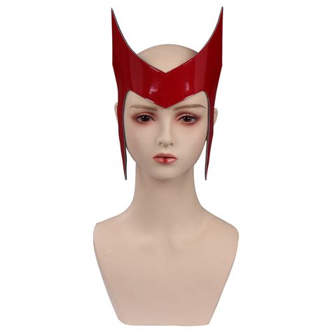 Tv Wanda Vision Scarlet Witch Mask Cosplay Pu Masks Helmet Masquerade