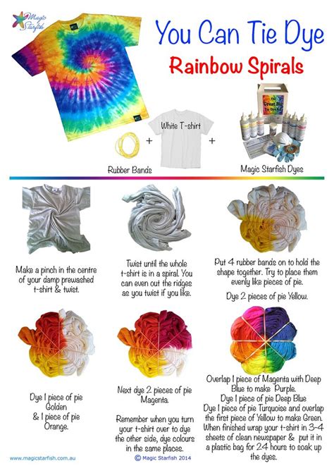 Learn How To Tie Dye A Rainbow Spiral Swirl Pattern How To Fold Your T