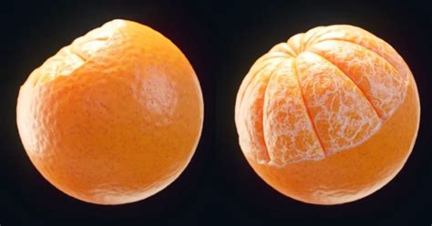 A Procedural Tangerine Made In Blender Blender Tangerine 3d
