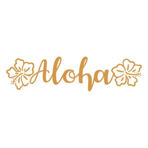 Aloha Lettering Flat Quote Png And Svg Design For T Shirts