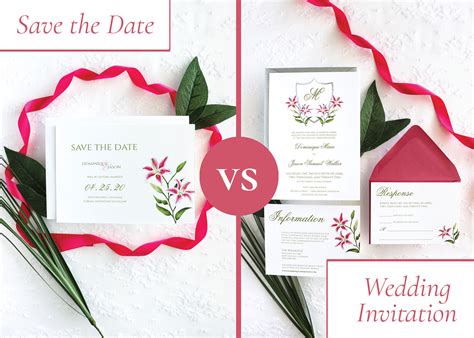 Save The Dates Vs Wedding Invitationsare Save The Dates And