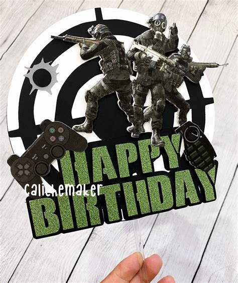 Call Of Duty Cake Topper Personalized Cake Topper Call Of Etsy