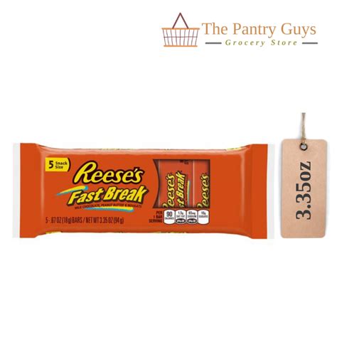 reese s fast break snack size milk chocolate peanut butter king size candy bar 3 35oz lazada