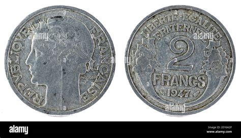 Old French Coin 2 Francs 1947 Stock Photo Alamy