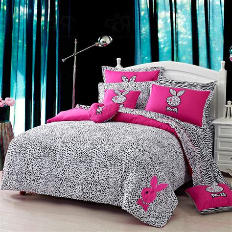 colorful mart tuzki pink zebra print bedding set