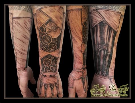 Conrad S Mechanical Half Sleeve Dolly S Skin Art Tattoo Kamloops Bc