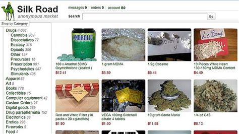 Screenshot of silk road online shop. Silk Road was the fastest growing online marketplace ever ...