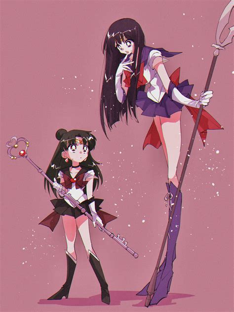 Safebooru 2girls Age Switch Bangs Bishoujo Senshi Sailor Moon Black