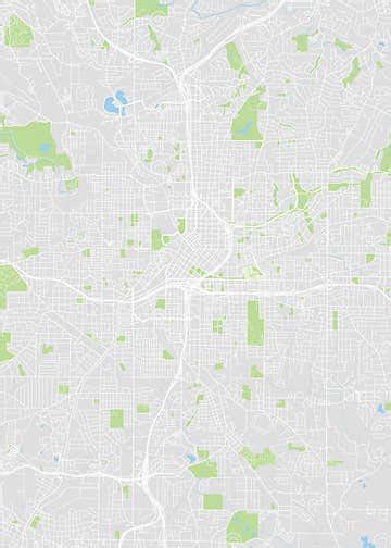 City Map Atlanta Color Detailed Plan Vector Illustration Stock Vector