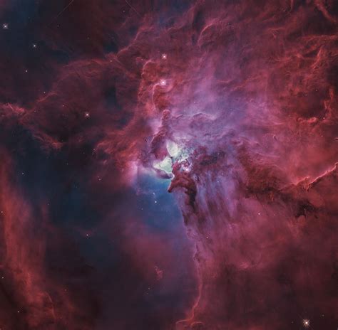Center Of The Lagoon Nebula By Nasa Esa Hubble Digital Art By