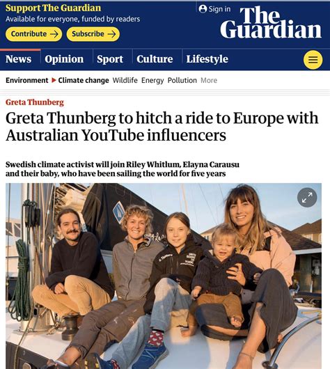 Offshore... Outdoors on Twitter: "Greta Thunberg, accompanied by