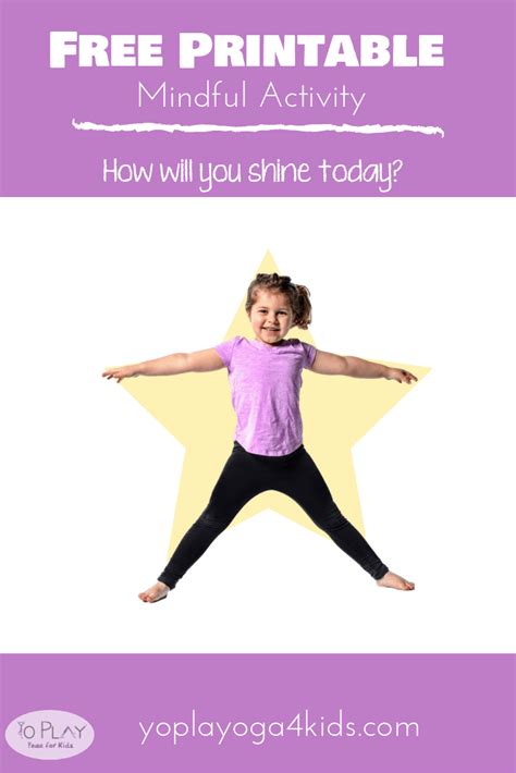 Free Printable Mindfulness Activity How Will You Shine Today Yoplay