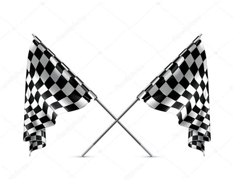 Two Crossed Checkered Flags — Stock Vector © Natis76 12829175