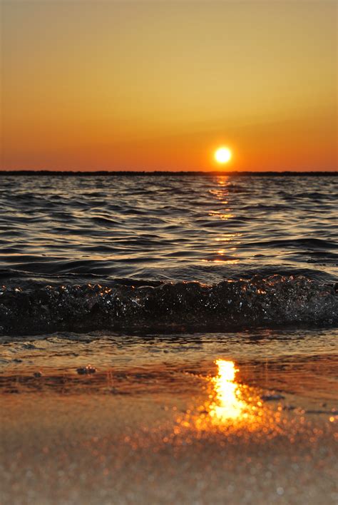 무료 이미지 바닷가 바다 연안 물 모래 대양 수평선 태양 해돋이 일몰 햇빛 아침 육지 웨이브 새벽