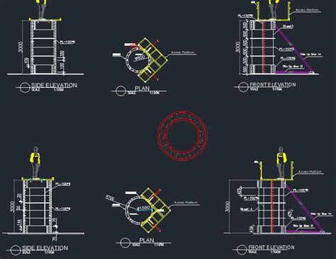 Circular Column Formwork Cad Files Dwg Files Plans And Details