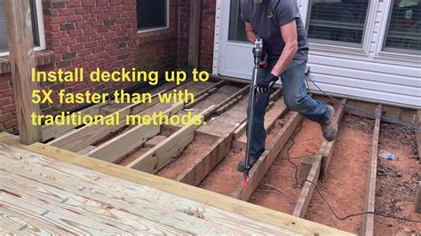Installing Hidden Fasteners In Treated Decking With The Camo Drive Tool