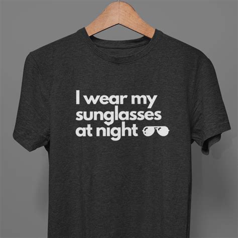 80s T Shirt I Wear My Sunglasses At Night T Shirt Funny T Etsy