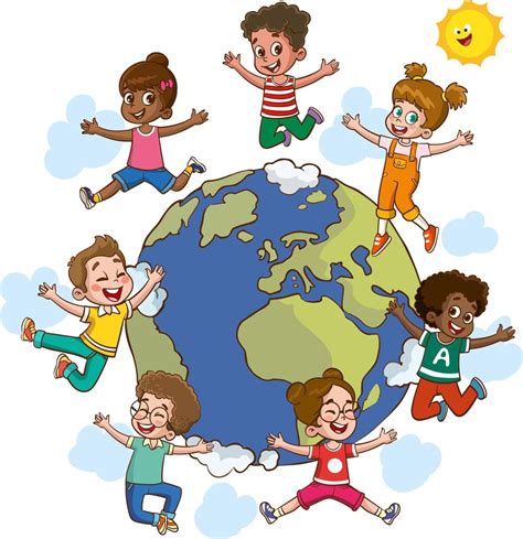 Vector Illustration Of Kids Playing Around The World 22609668 Vector