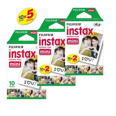Instaxminiww5 Fujifilm Instax Mini Instant Film 10 Sheets X 5 Packs