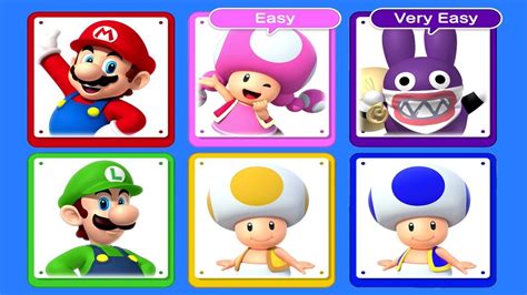 New Super Mario Bros U Deluxe All Characters Youtube