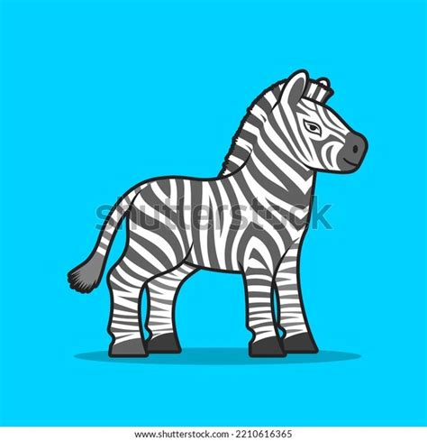 Cute Baby Zebra Vector Illustration Stock Vector Royalty Free