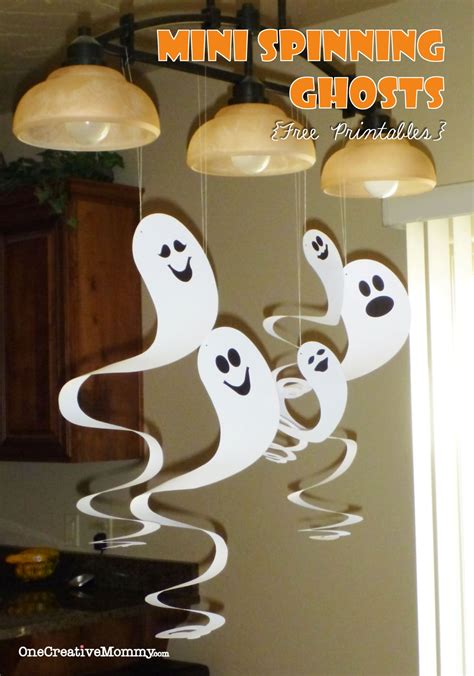 Easy Cardboard Spinning Ghosts Halloween Diy Halloween