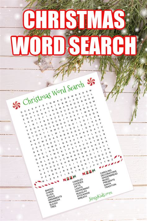 This Christmas Themed Word Search Puzzle Features 23 Words Related To